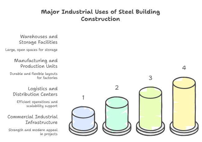 Major Industrial Uses of Industrial Steel Building Construction