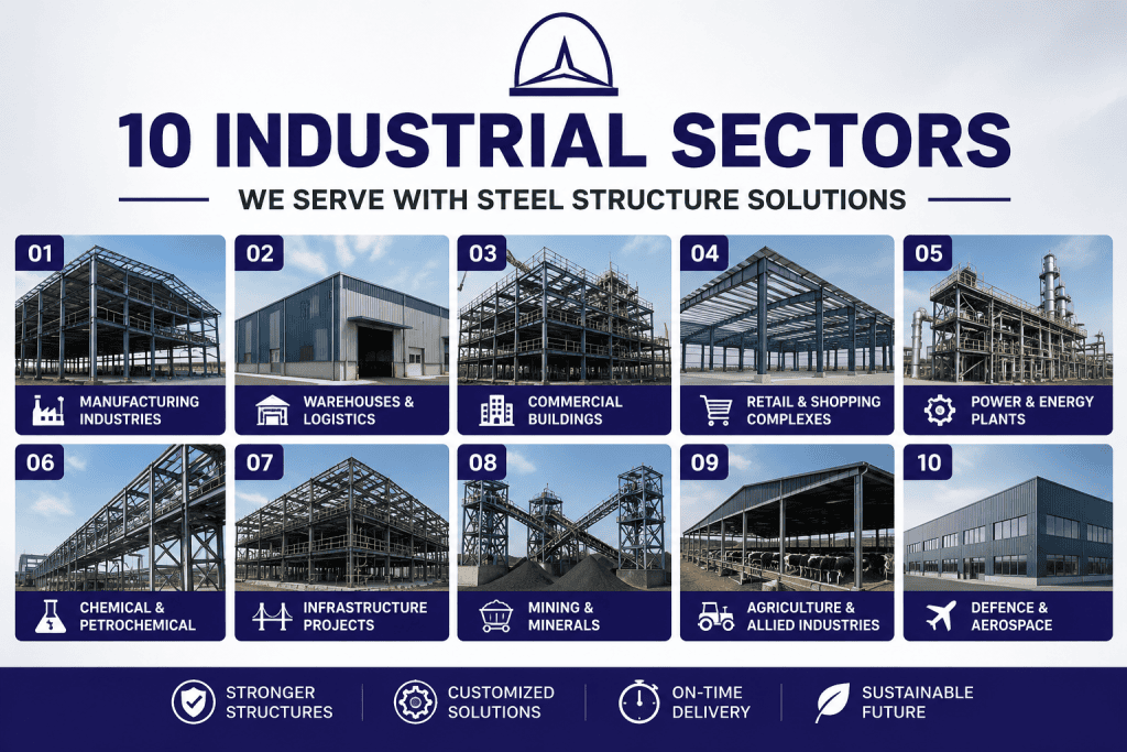 10 Industrial Sectors We Serve with Steel Structure Solutions